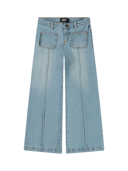 Molo Kids' Adina Jeans, Washed Blue, Washed Blue