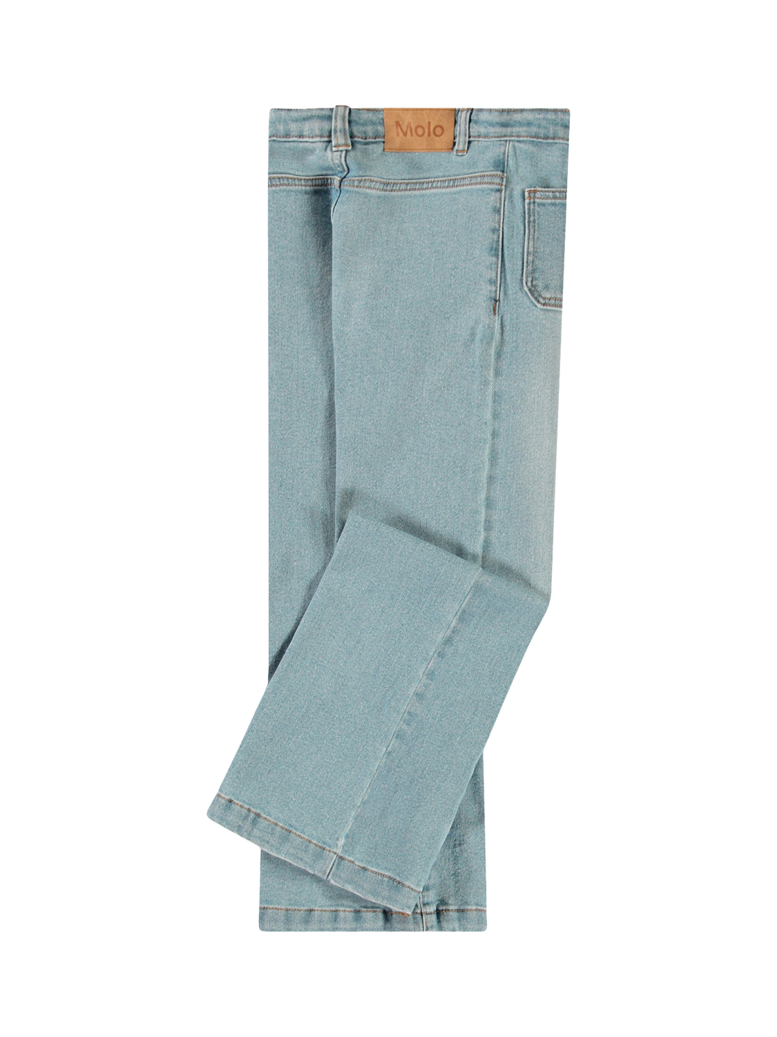 Product image 2 of 4, which shows Molo Kids' Adina Jeans, Washed Blue, 4 years