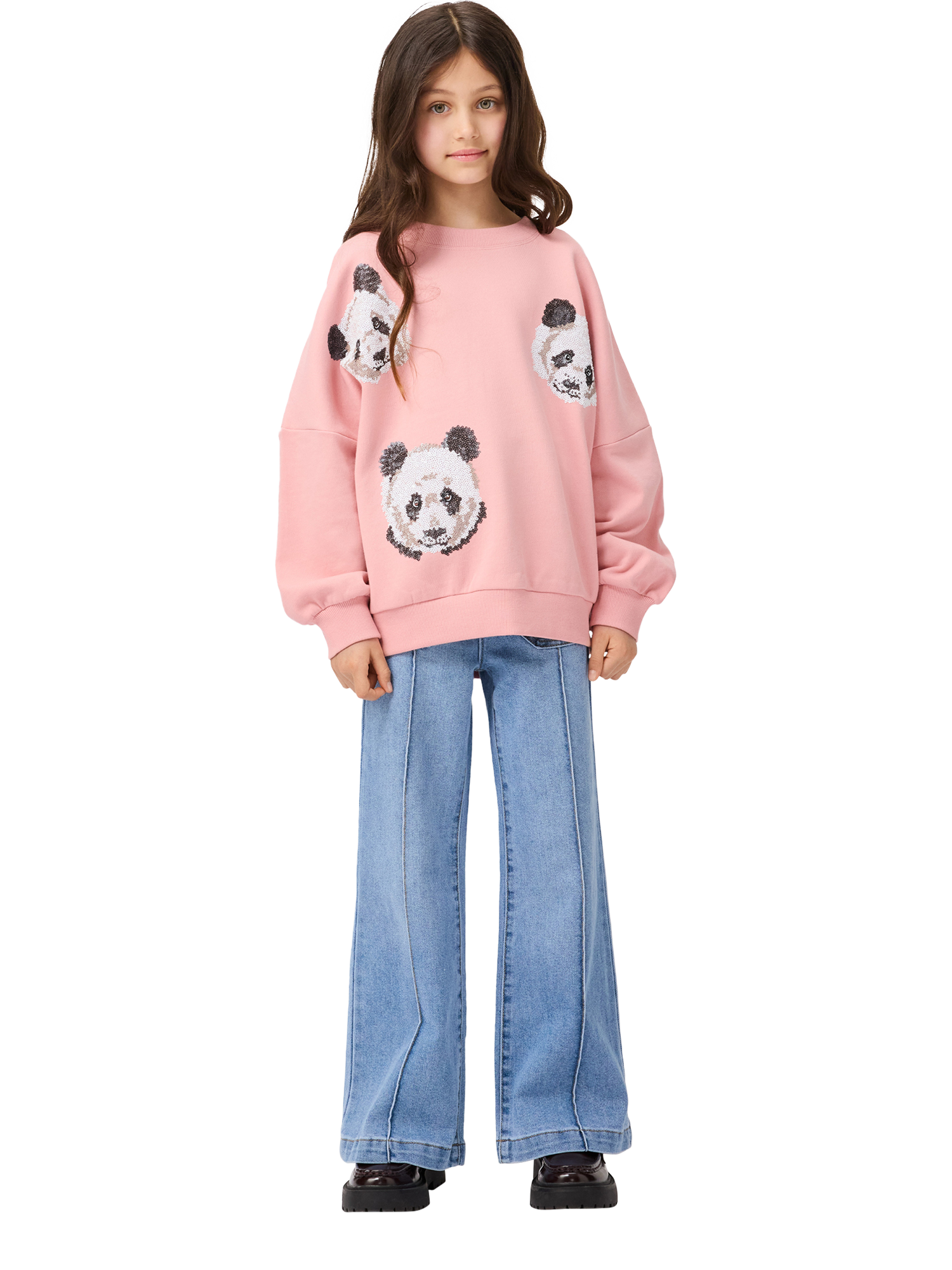 Product image 4 of 4, which shows Molo Kids' Adina Jeans, Washed Blue, 4 years