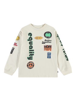 Molo Kids' Rube Messages Jumper, White - view 2, White