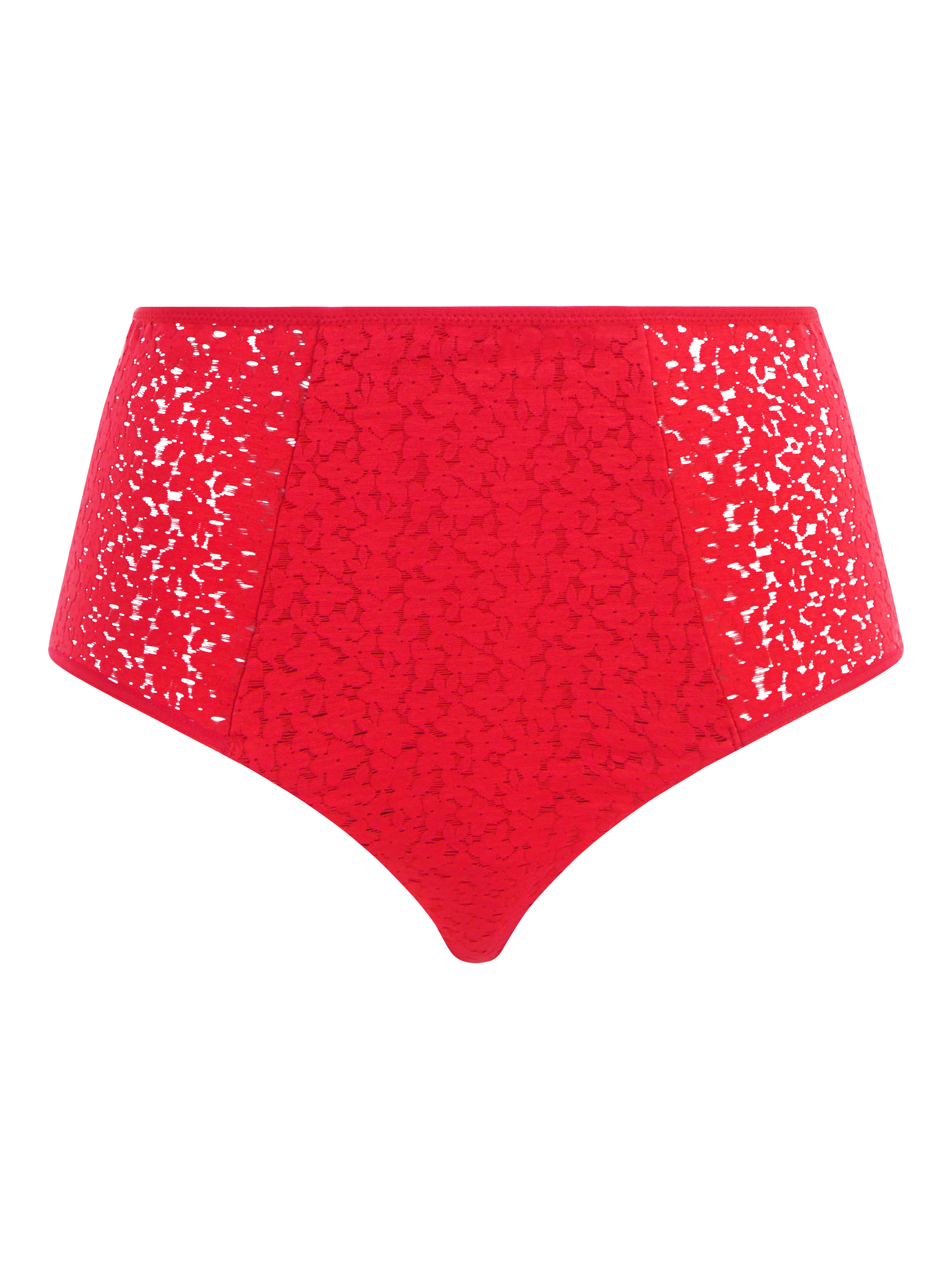 Product image 4 of 4, which shows Chantelle Norah Comfort High Waisted Knickers, Poppy Red, S