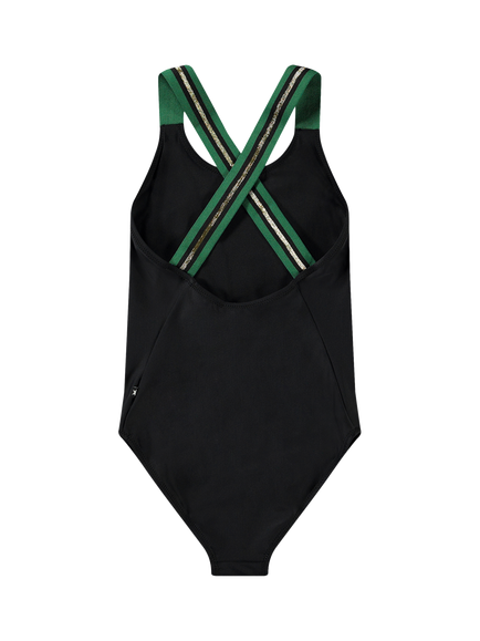 Molo Kids' Neve Swimsuit, Black/Multi - view 2, Black/Multi