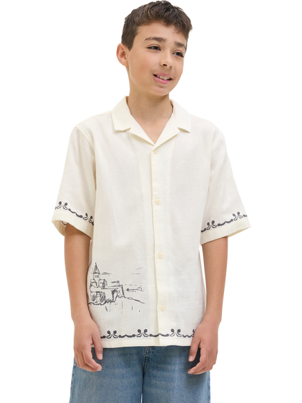 Jack & Jones Kids' Resort Shirt, Cloud Dancer, Cloud Dancer