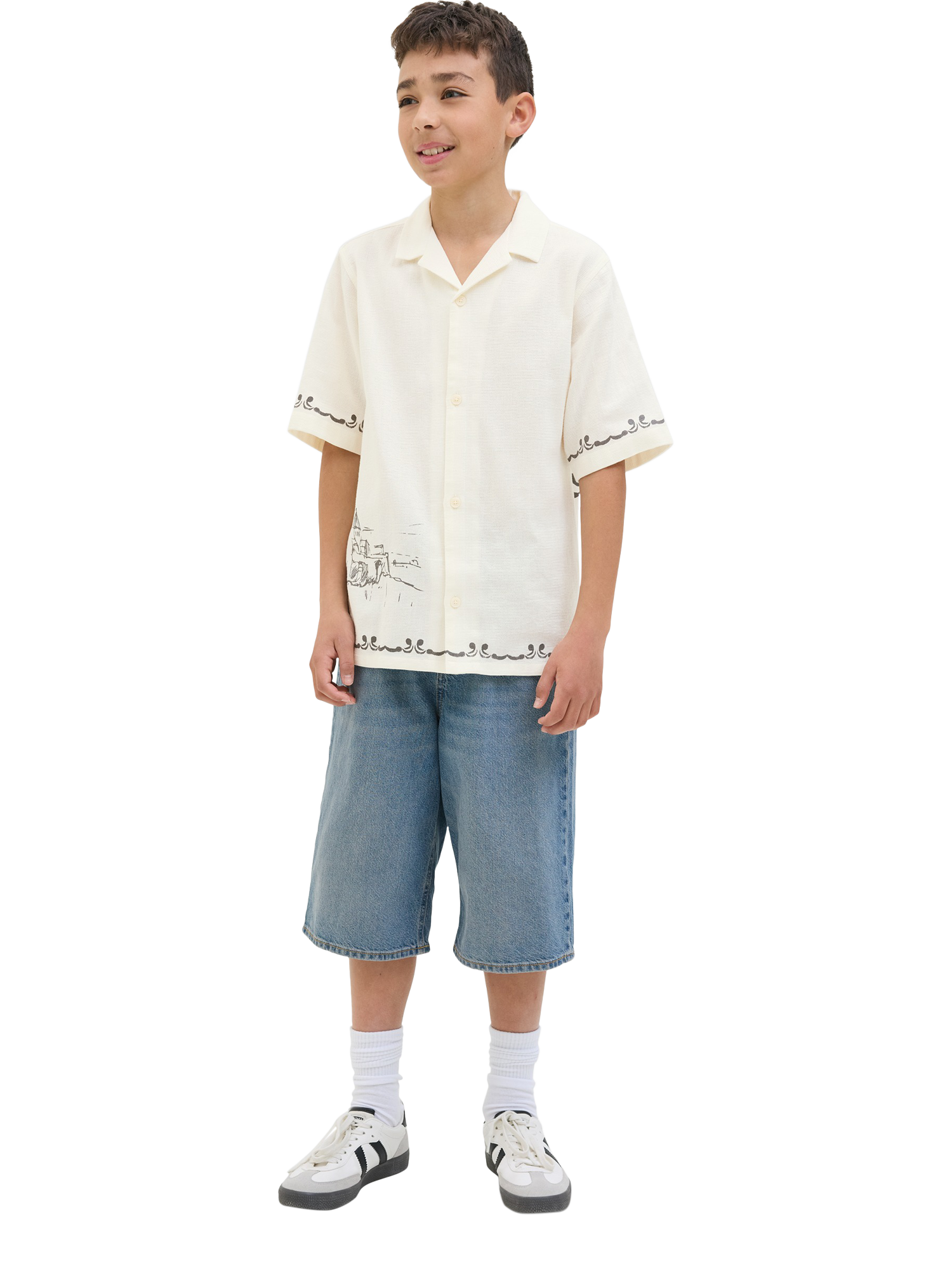 Product image 2 of 2, which shows Jack & Jones Kids' Resort Shirt, Cloud Dancer, 8 years