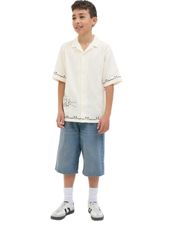 Jack & Jones Kids' Resort Shirt, Cloud Dancer - view 2, Cloud Dancer