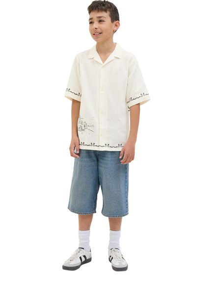 Jack & Jones Kids' Resort Shirt, Cloud Dancer - view 2, Cloud Dancer