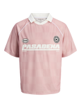 Jack & Jones Kids' Mesh Open Collar Top, Pink Icing
