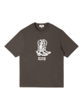 Stan Ray Cotton Boots Crew Neck T-Shirt, Washed Black