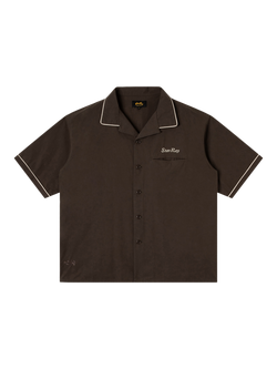 Stan Ray Cotton Short Sleeve Bowling Shirt, Black, Black