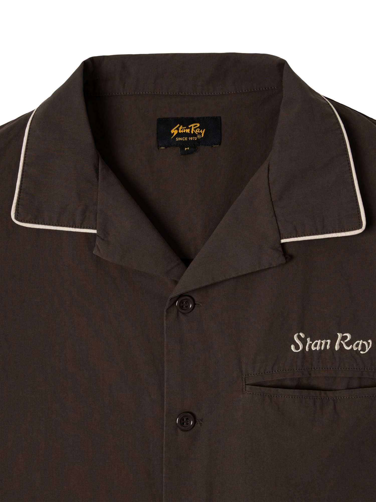 Product image 3 of 6, which shows Stan Ray Cotton Short Sleeve Bowling Shirt, Black, L