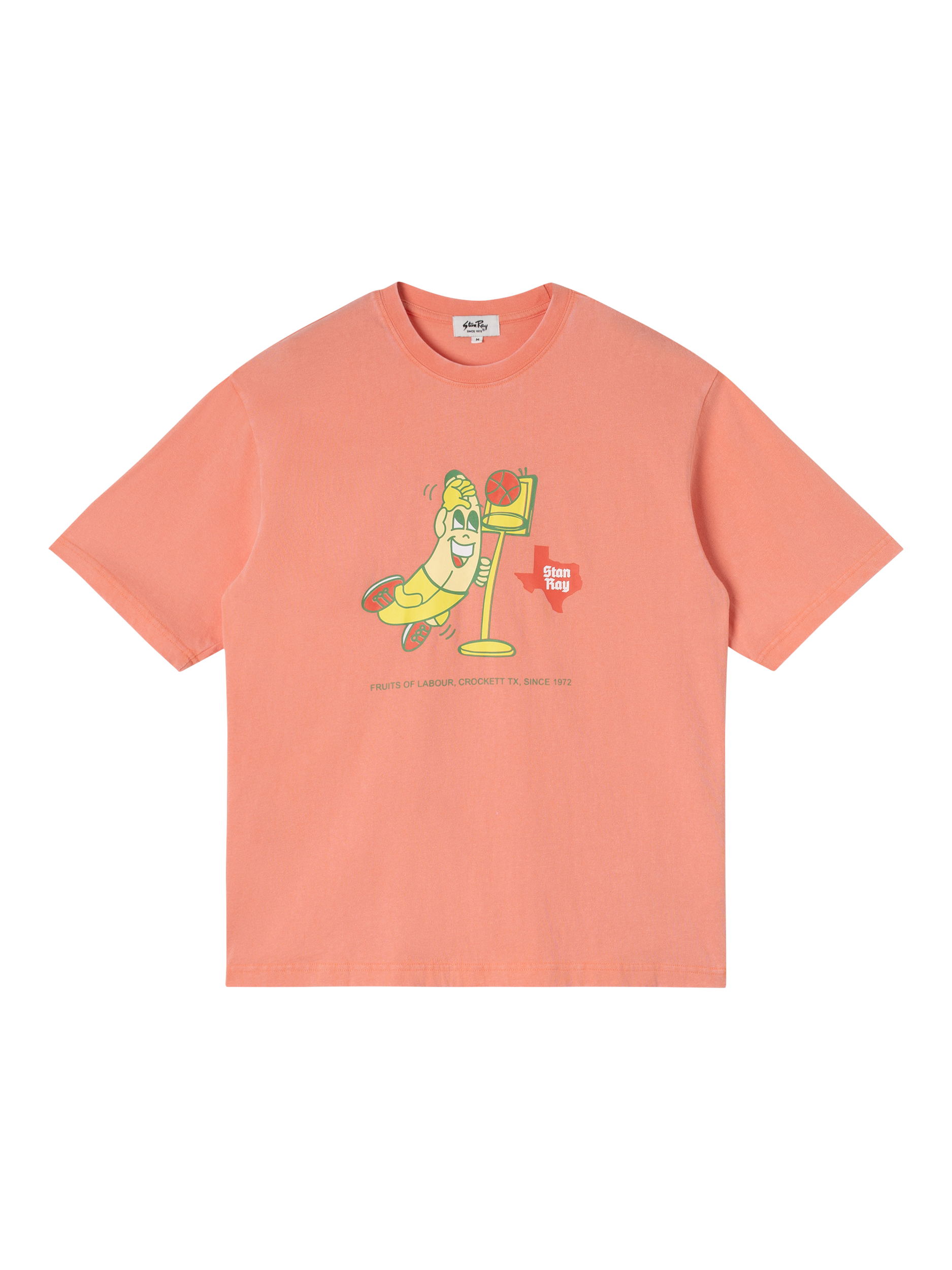 Product image 1 of 4, which shows Stan Ray Cotton Regular Fit Stan Dunk Graphic T-Shirt, Washed Red, S