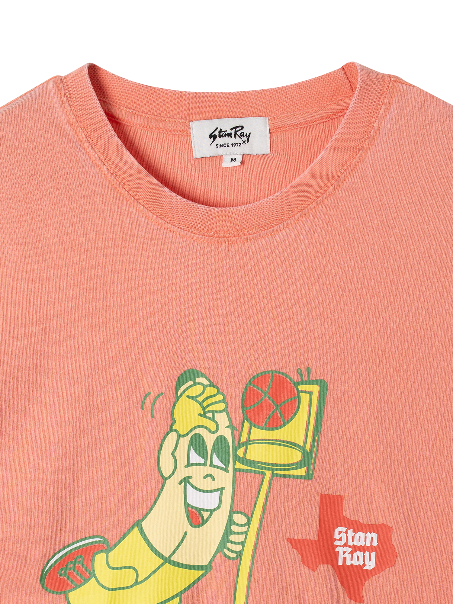 Product image 3 of 4, which shows Stan Ray Cotton Regular Fit Stan Dunk Graphic T-Shirt, Washed Red, S