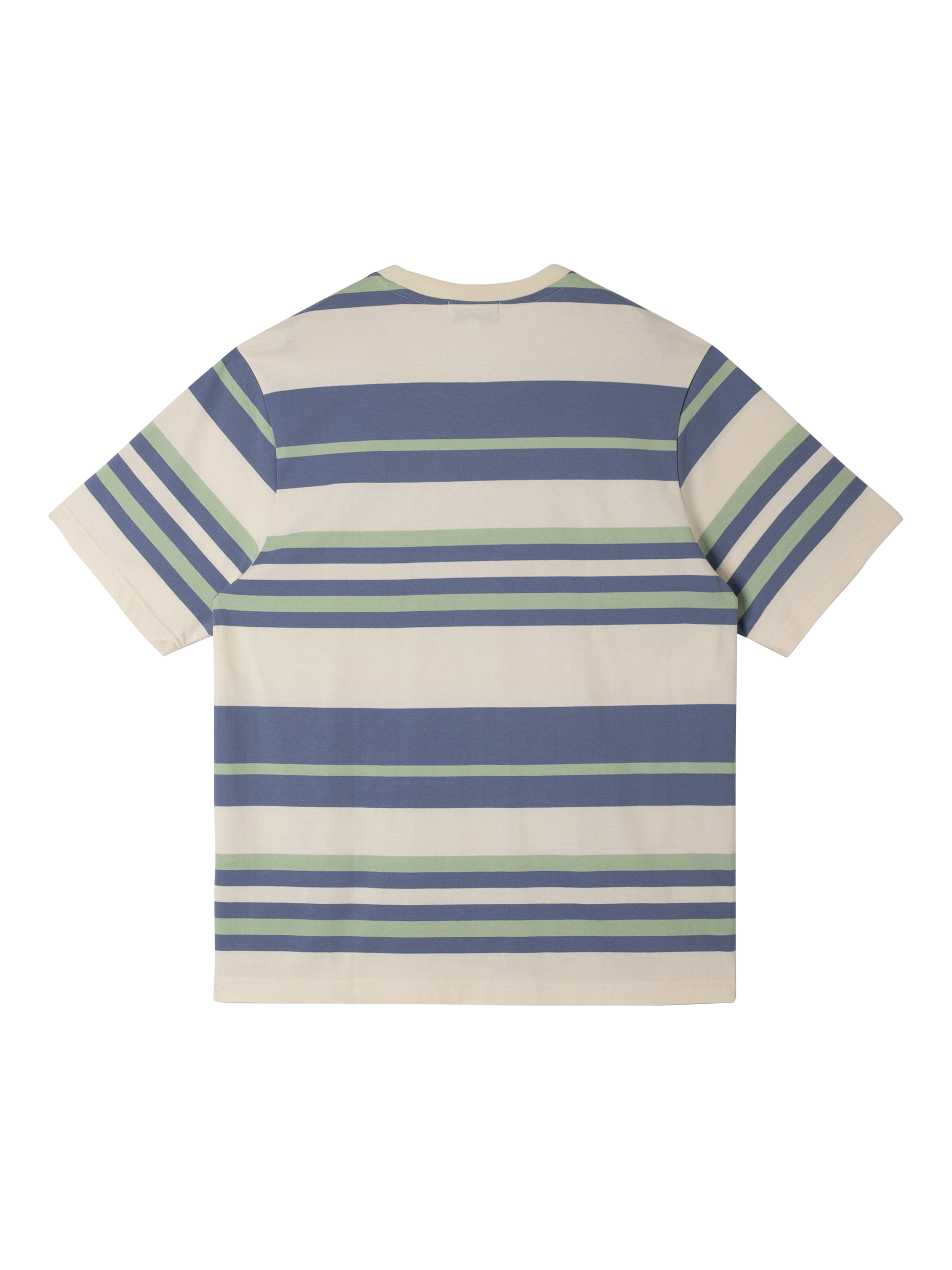 Product image 2 of 5, which shows Stan Ray Cotton Regular Fit Short Sleeve Stripe T-Shirt, Natural, M