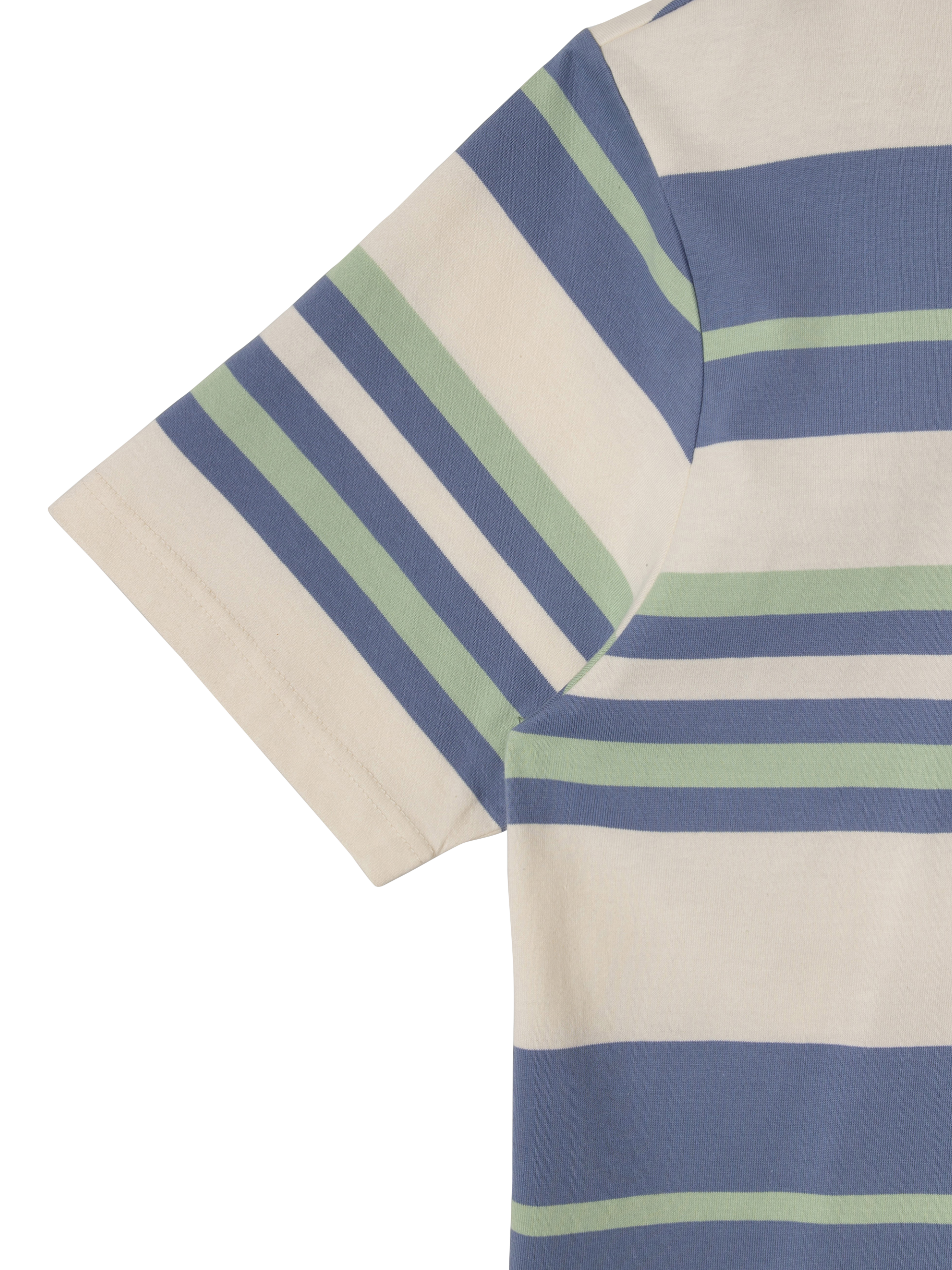 Product image 4 of 5, which shows Stan Ray Cotton Regular Fit Short Sleeve Stripe T-Shirt, Natural, M