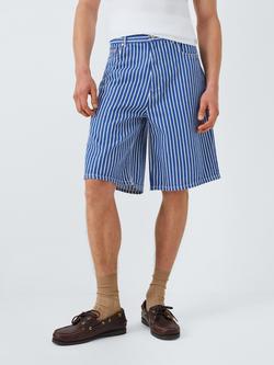 Stan Ray Wide Stripe Twill Denim Shorts, Natural Hickory, Natural Hickory