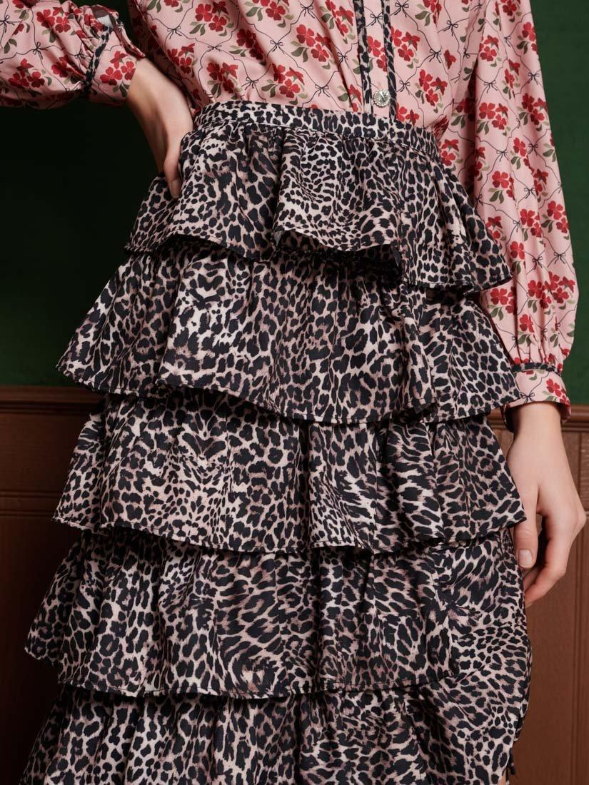 Sister Jane Lennox Leopard Skirt, Brown