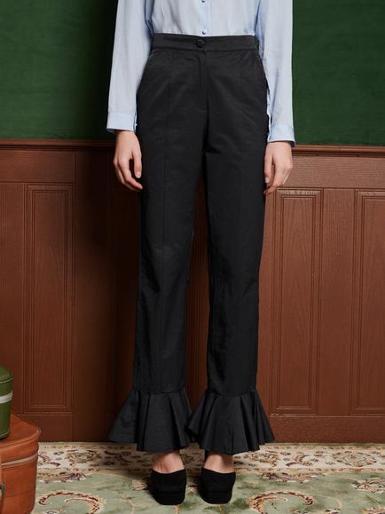 Sister Jane Wilhelm Ruffle Trousers, Black, Black