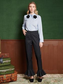 Sister Jane Wilhelm Ruffle Trousers, Black - view 2, Black