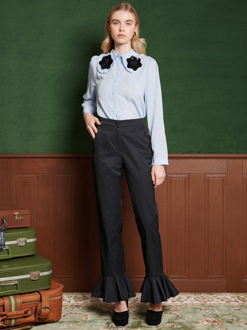 Product image 2 of 6, which shows Sister Jane Symmetry Fleur Blouse, Blu, 6