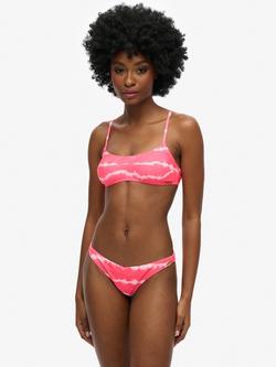 Superdry Tie Dye Bikini Top, Pink