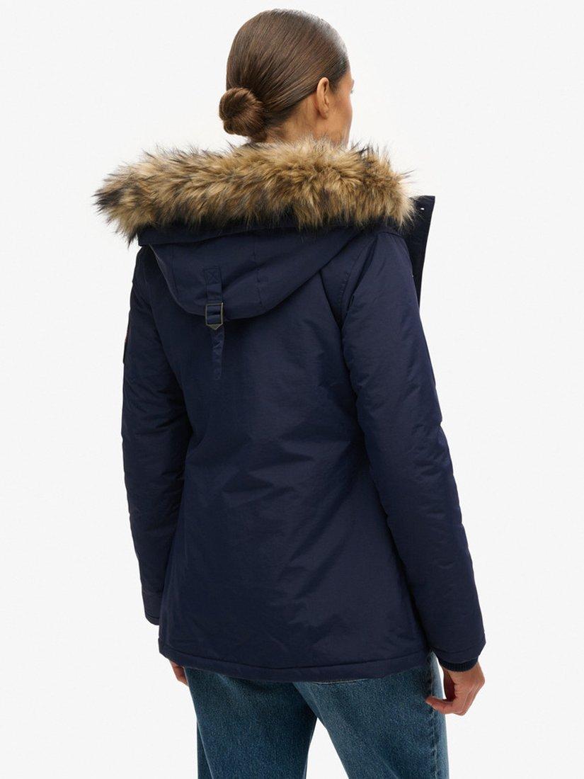 Product image 2 of 5, which shows Superdry Everest Parka Jacket, Navy, 8