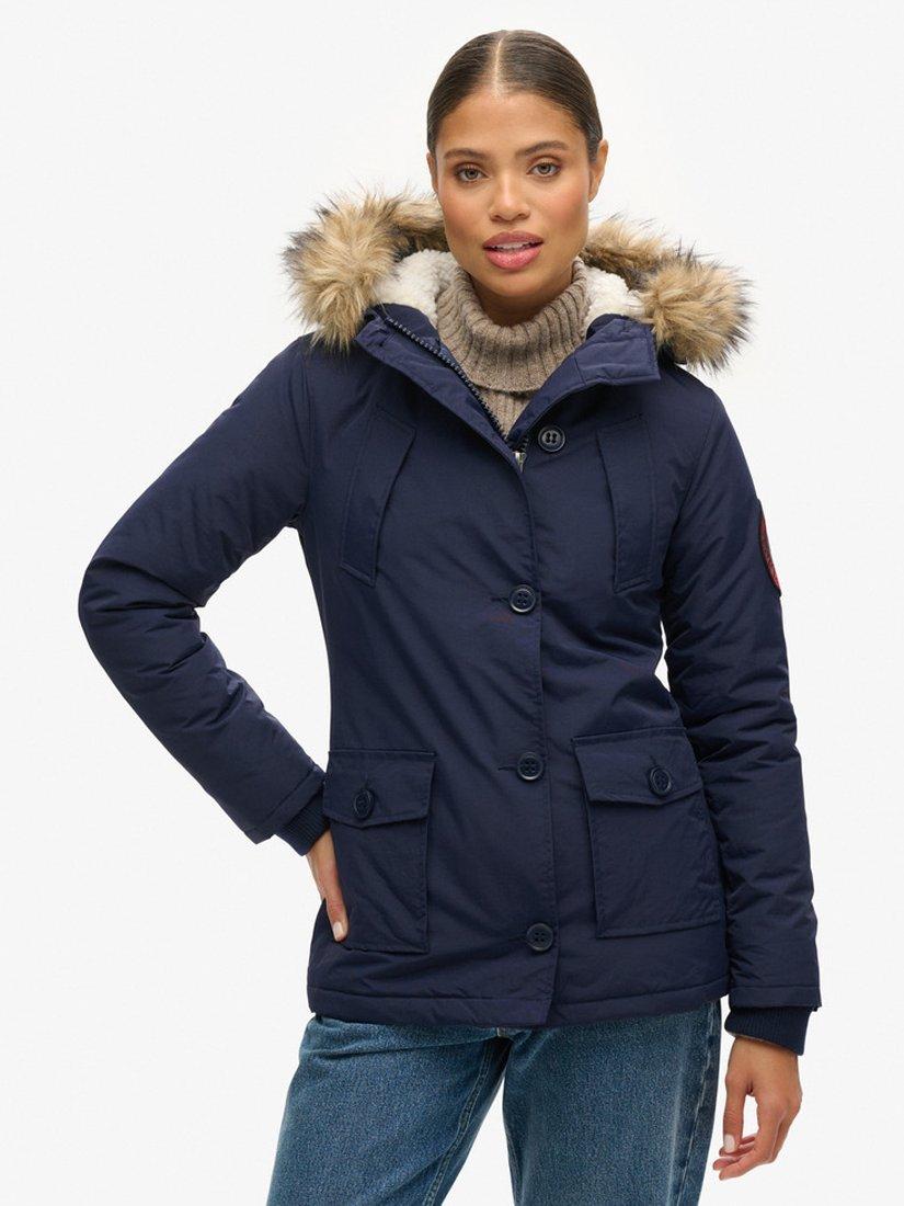Product image 3 of 5, which shows Superdry Everest Parka Jacket, Navy, 8