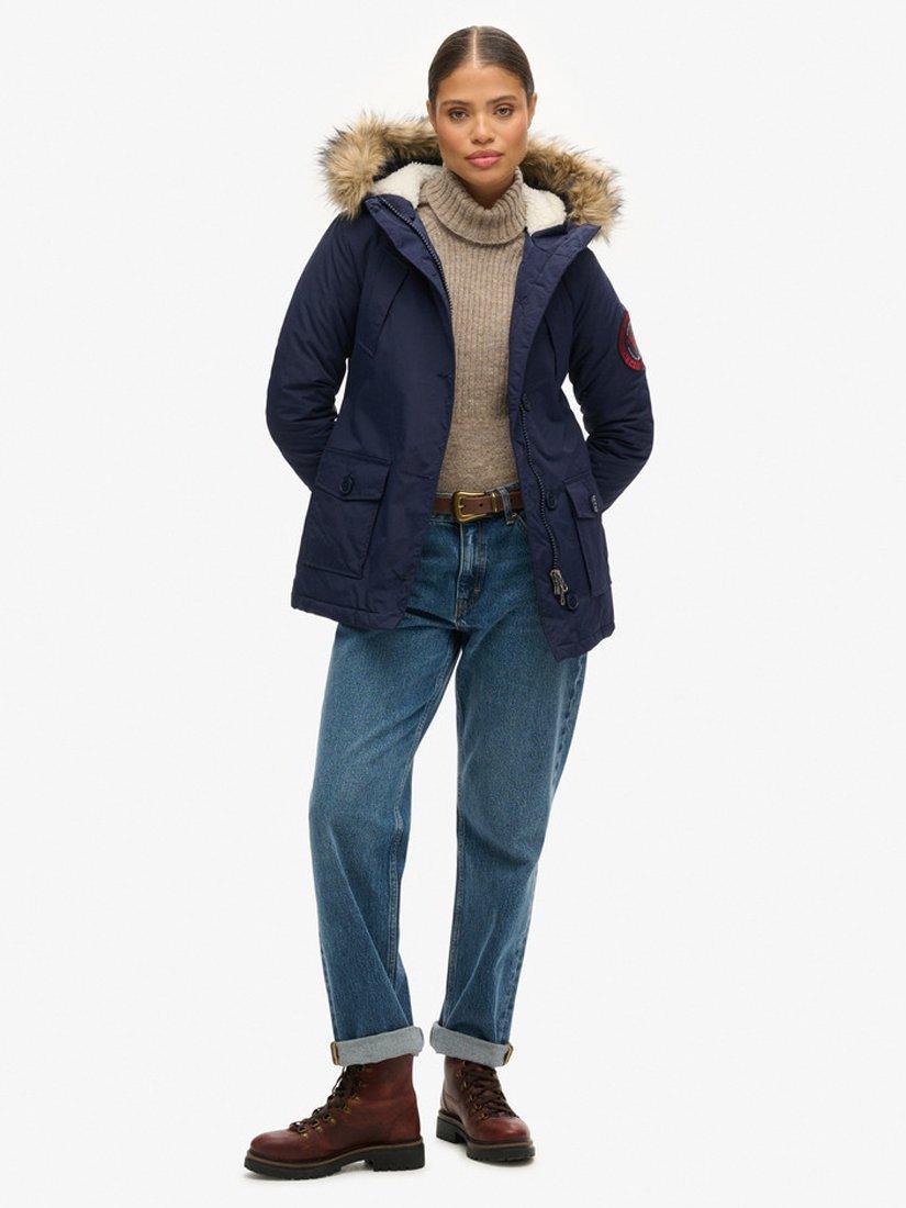 Product image 4 of 5, which shows Superdry Everest Parka Jacket, Navy, 8