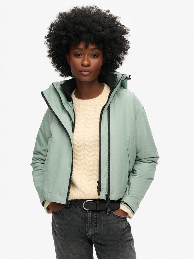 Product image 1 of 5, which shows Superdry Code SD-Windcheater Jacket, Light Jade Green, 8