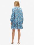 Superdry High Neck Mini Dress, Blue/Multi