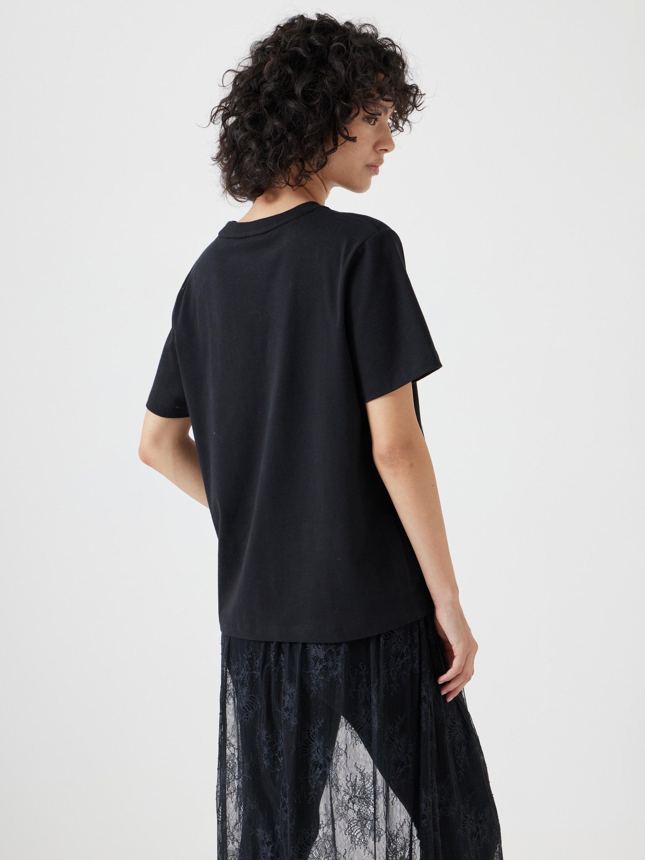 Product image 3 of 5, which shows HUSH Moderately Social Cotton T-Shirt, Black, L
