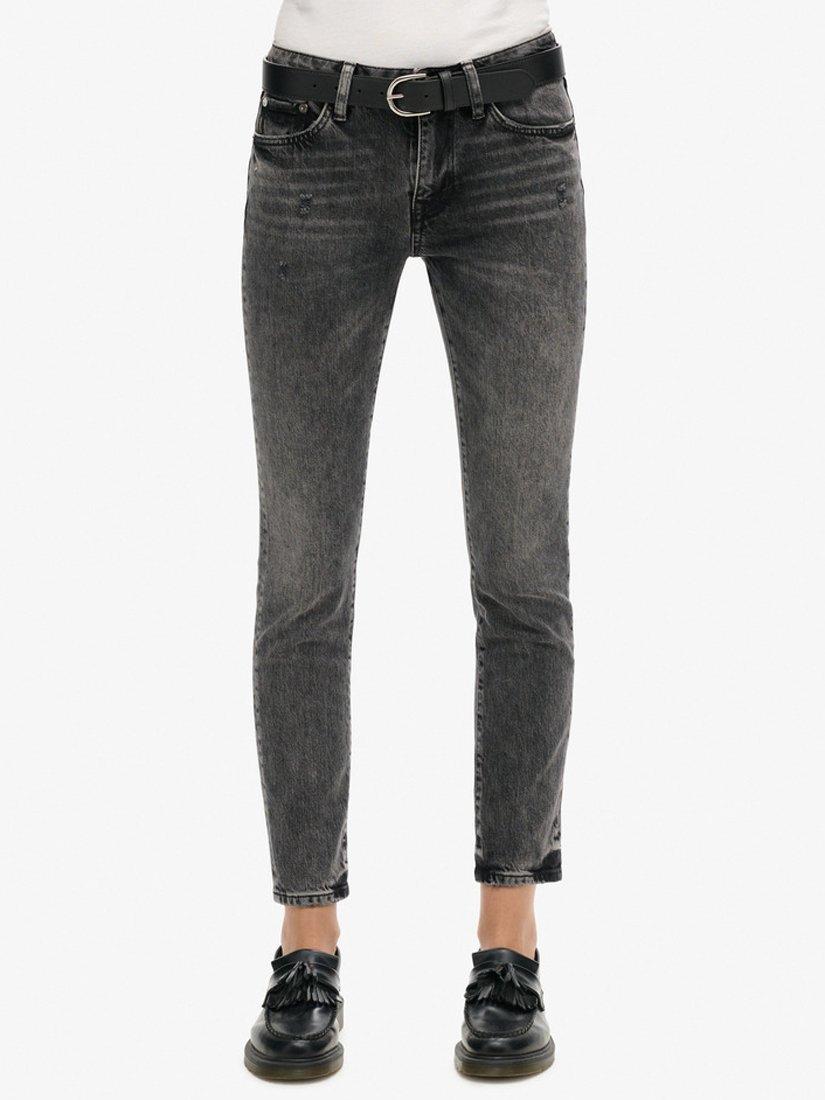 Product image 5 of 7, which shows Superdry Mid Rise Slim Jeans, Echo Black, W26/L30