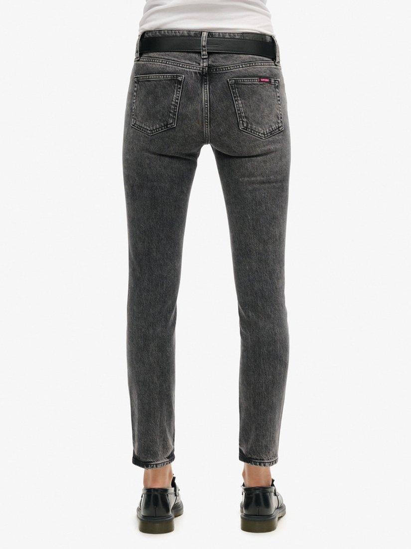 Product image 6 of 7, which shows Superdry Mid Rise Slim Jeans, Echo Black, W26/L30