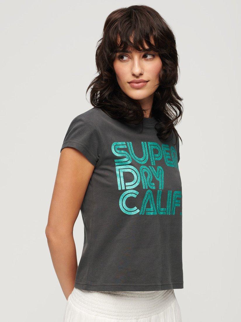 Superdry Retro Glitter Logo T-Shirt
