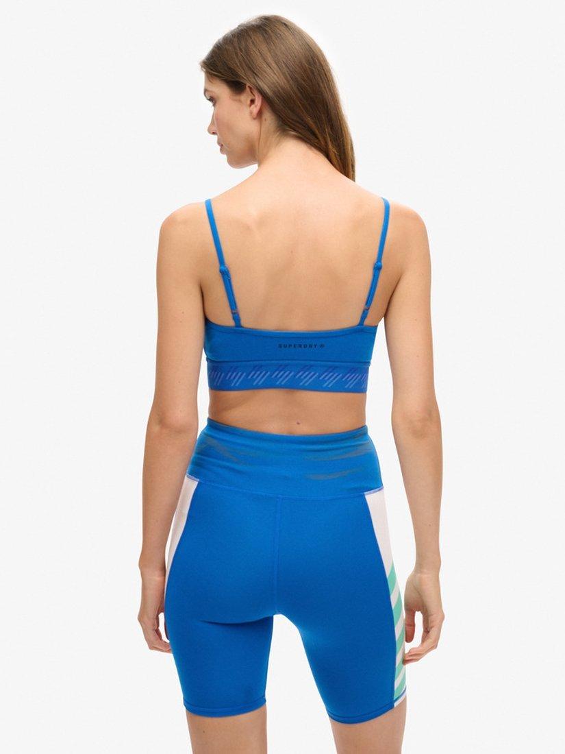 Product image 2 of 3, which shows Superdry Essential Strappy Crop Top, Royal, 8