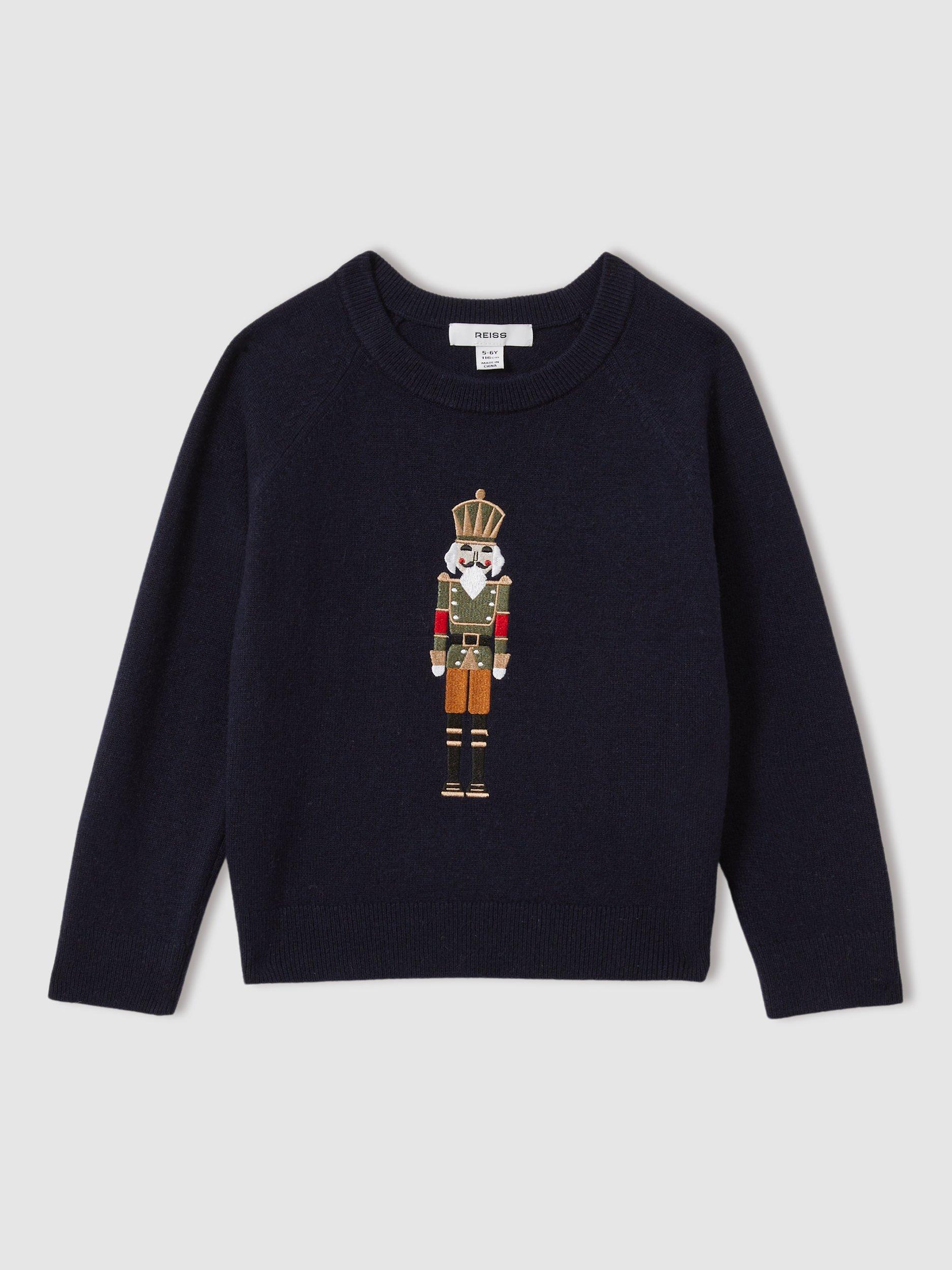 Reiss Kids' Bowden Nutcracker Jumper, Navy