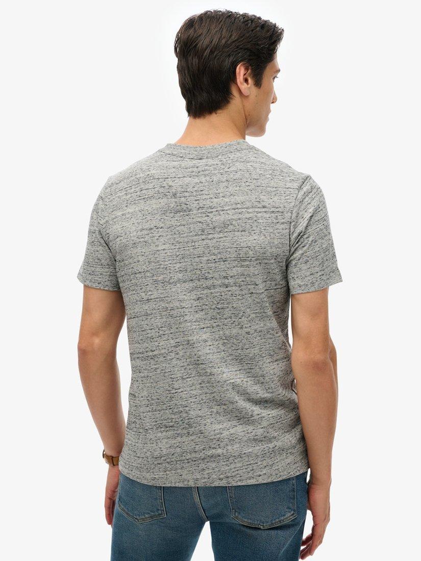 Product image 2 of 4, which shows Superdry Cotton Blend Regular Fit Short Sleeve Graphic T-Shirt, Flint Grey Grit, S