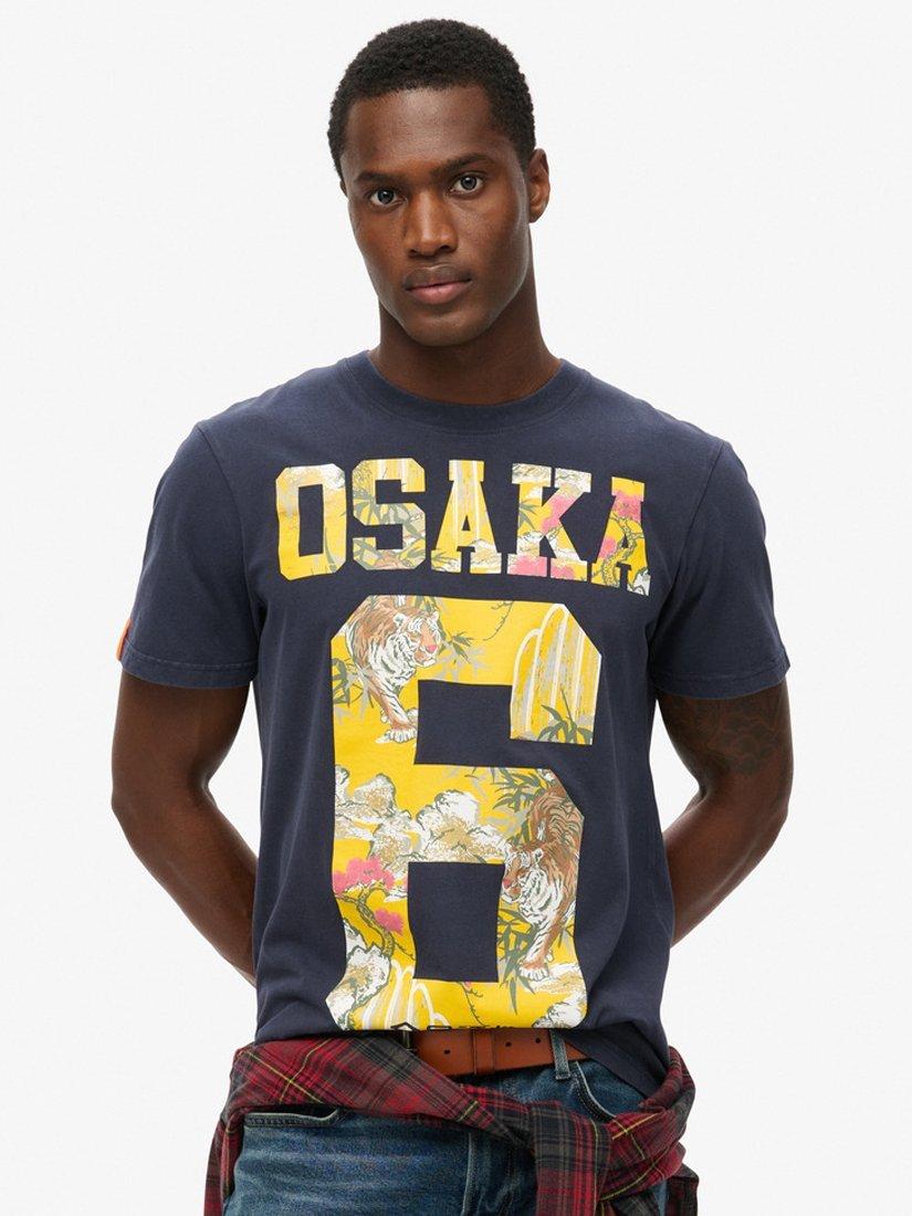 Superdry Osaka 6 Japanese Infill T-Shirt, French Navy