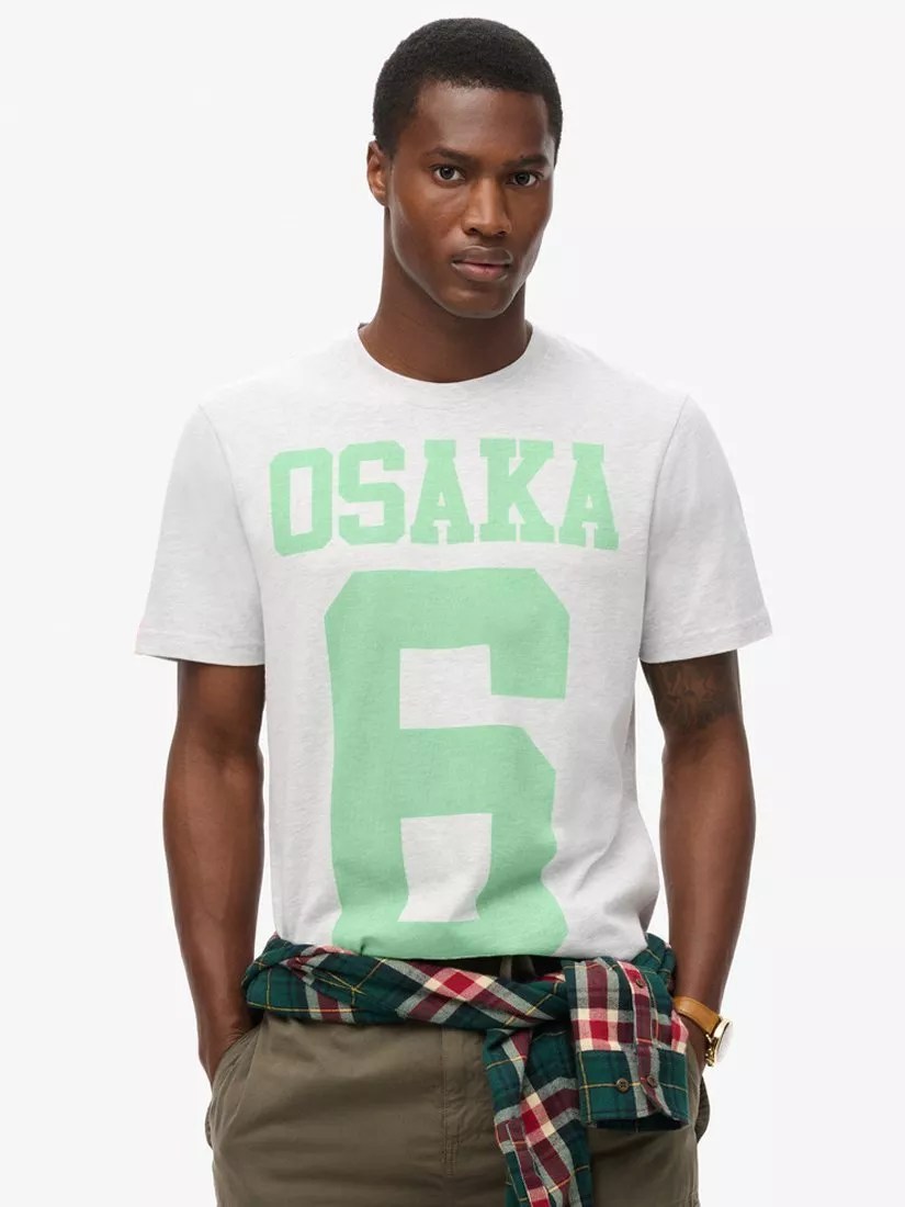 Superdry Osaka 6 Camo Standard T Shirt Glacier Grey Marl