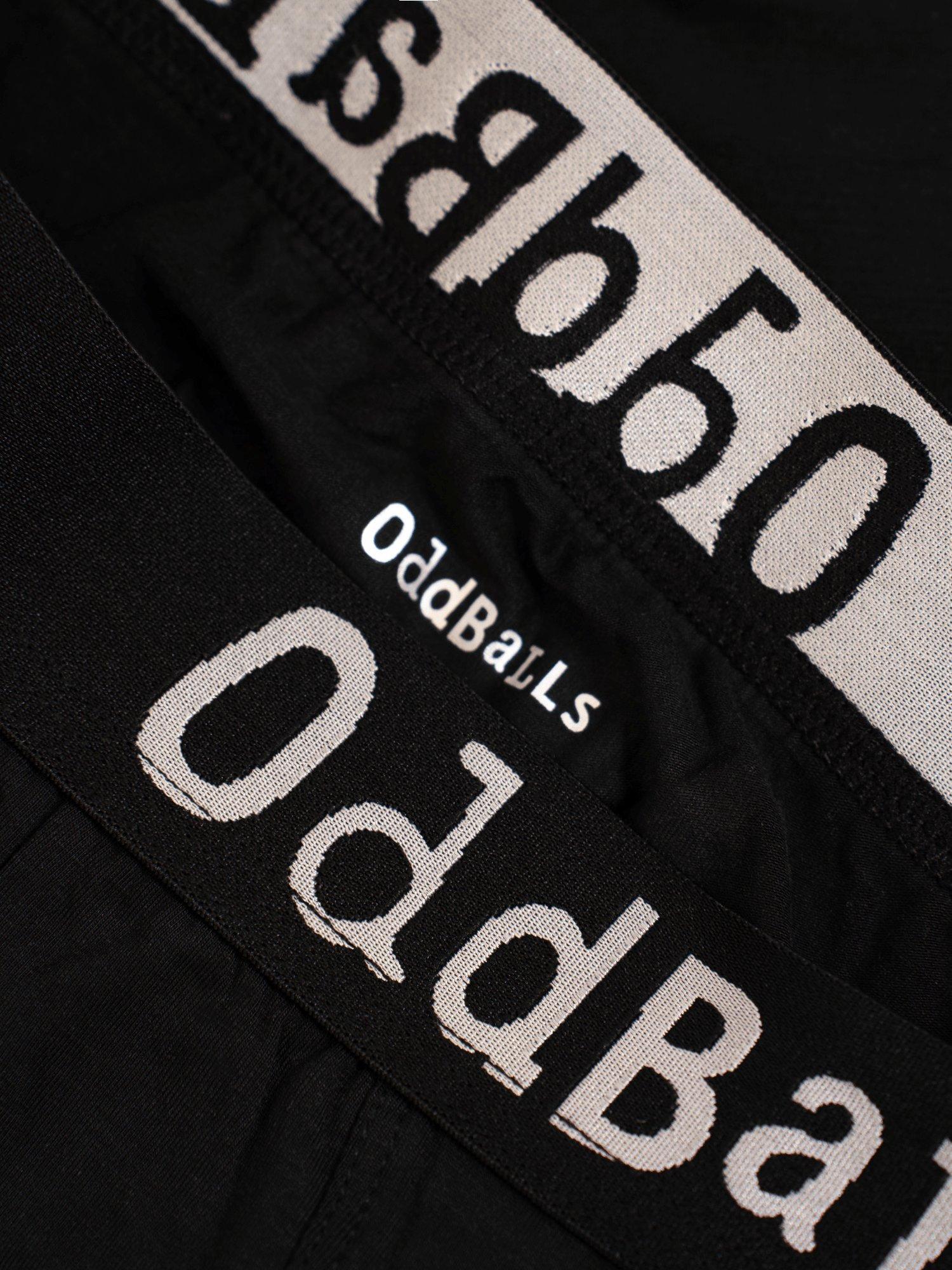 Product image 4 of 6, which shows OddBalls Plain Bamboo Boxer Shorts, Pack of 3, Black, XXS