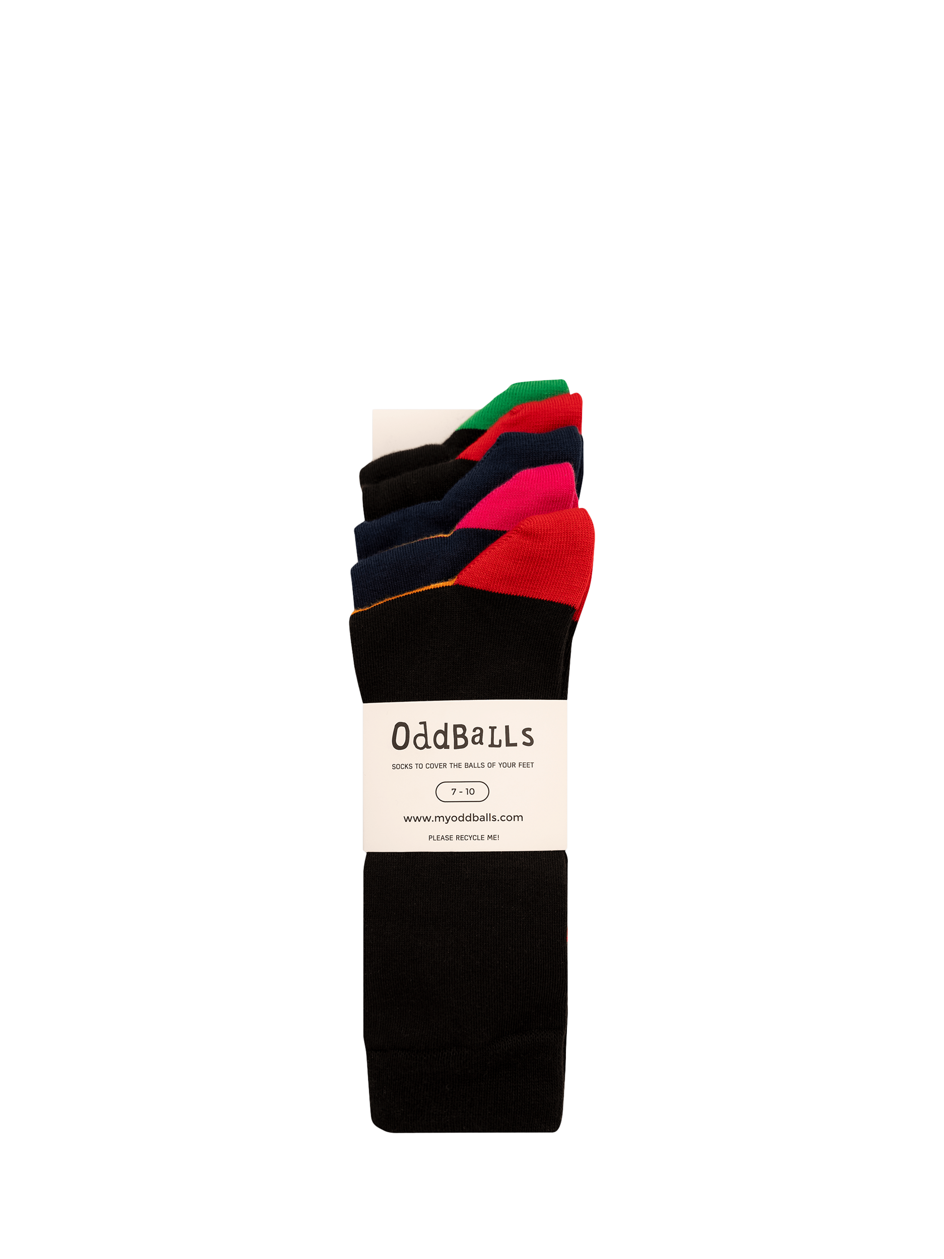 Product image 2 of 4, which shows OddBalls Hidden Socks, Pack of 5, Patterned, 3-5.5