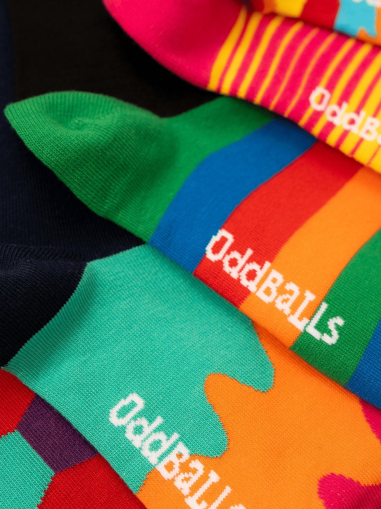 Product image 4 of 4, which shows OddBalls Hidden Socks, Pack of 5, Patterned, 3-5.5