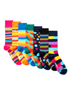 OddBalls Random Socks, Pack of 7, Patterned