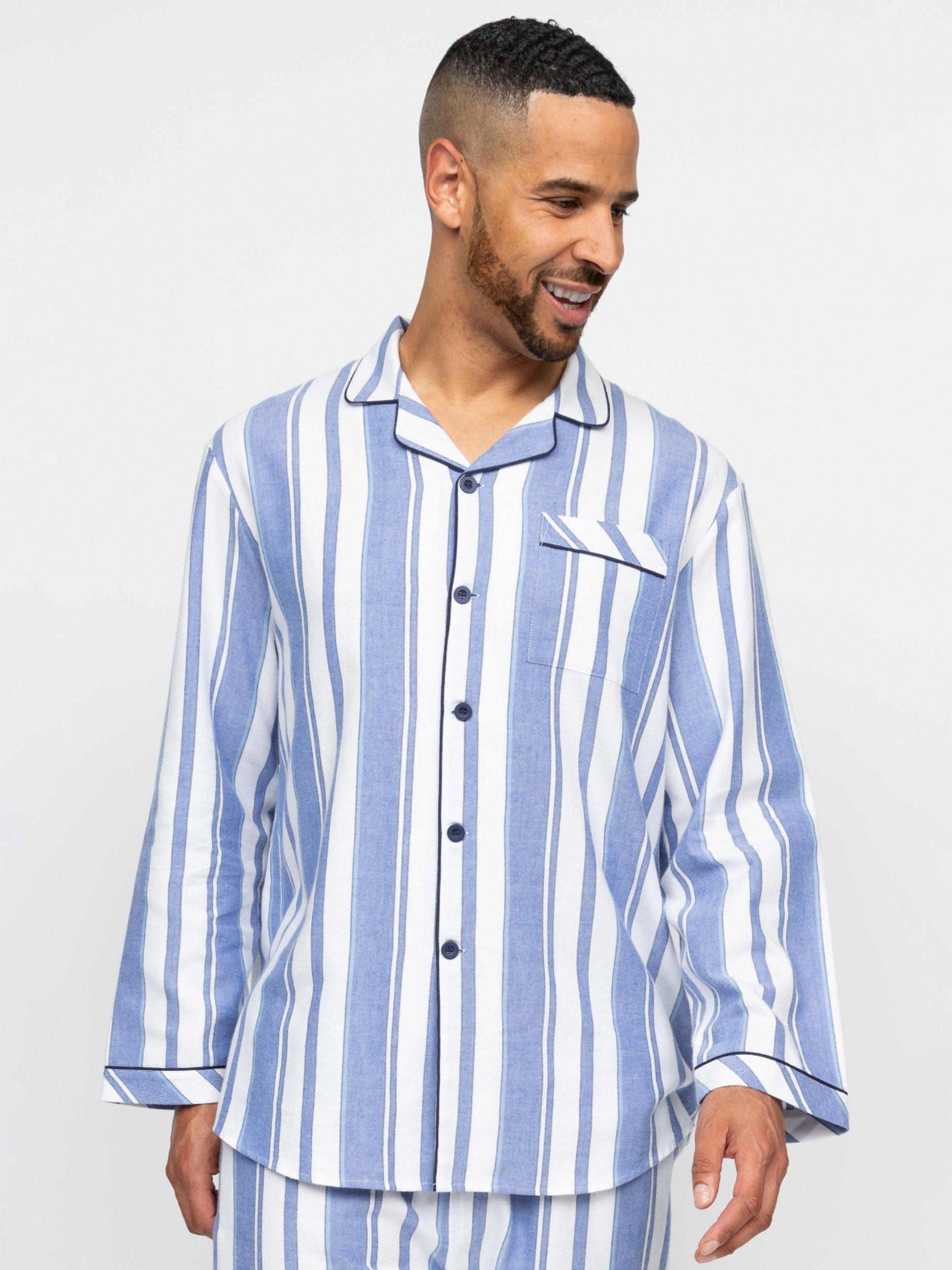 Westchic navy stripe pajama with white top hotsell