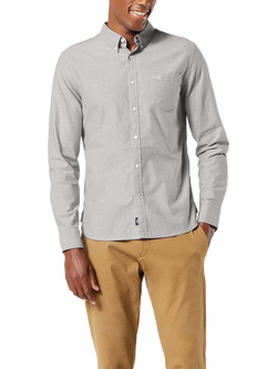 Dockers T2 Slim Fit Oxford Shirt, Gray Heather