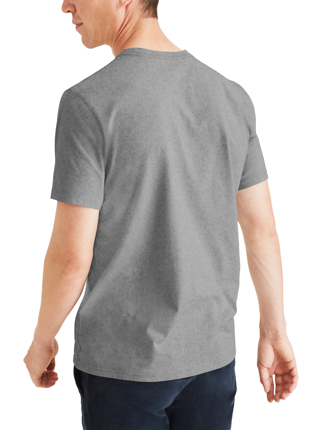 Product image 2 of 4, which shows Dockers Cotton Slim Fit Short Sleeve Graphic T-Shirt, Grey Heather, L