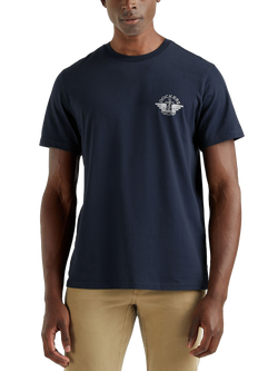 Dockers Cotton Slim Fit Short Sleeve Logo T-Shirt, Navy, Navy