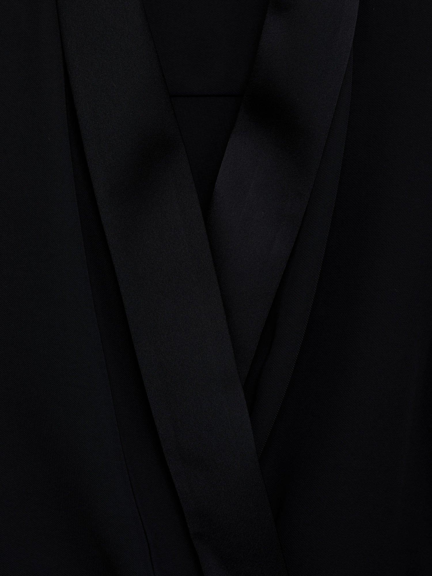 Product image 5 of 8, which shows Mango Rider Satin Wrap Blouse, Black, 12