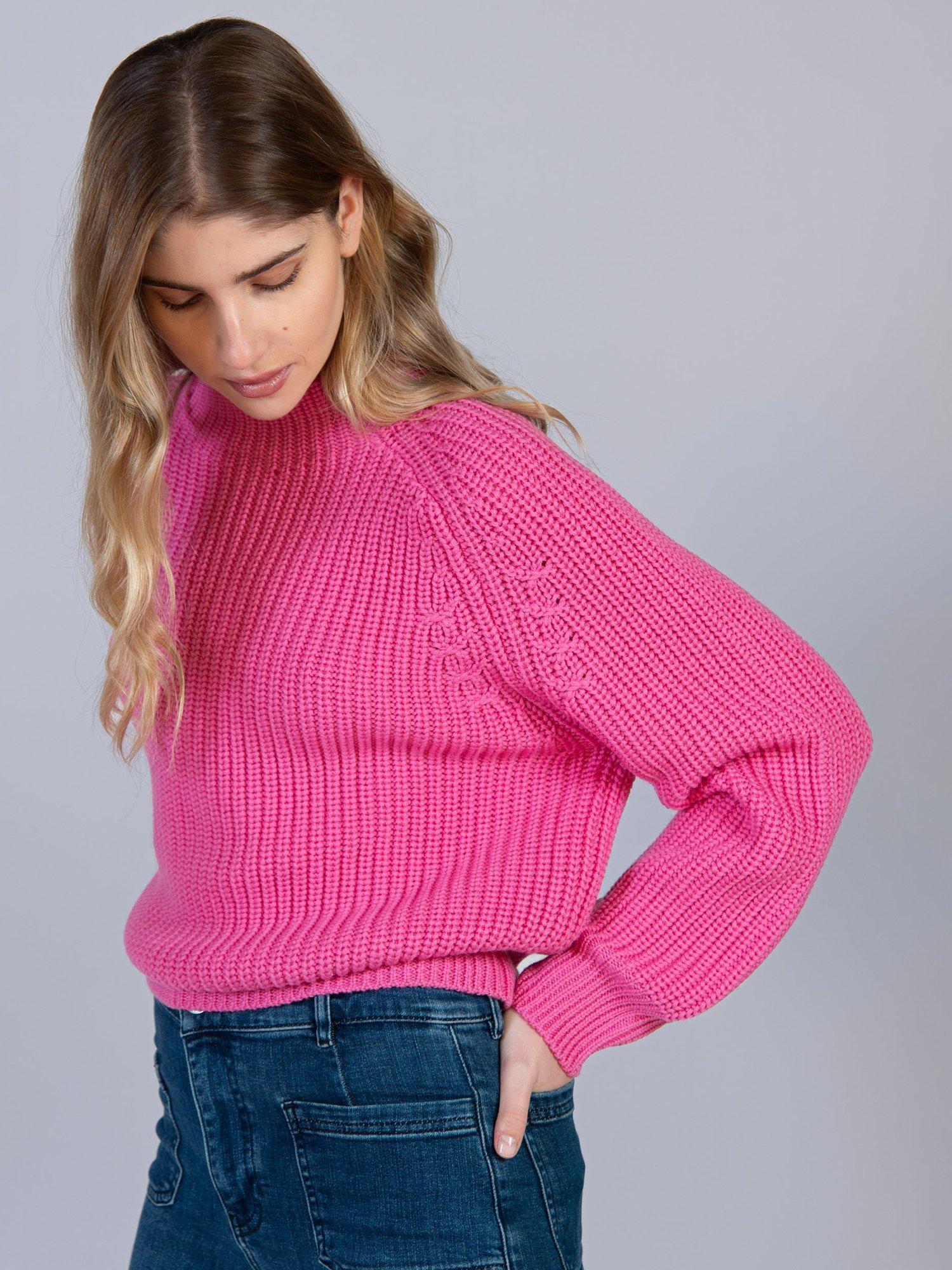Product image 3 of 5, which shows Cape Cove Aurielia Pure Merino Wool Jumper, Pink, XL