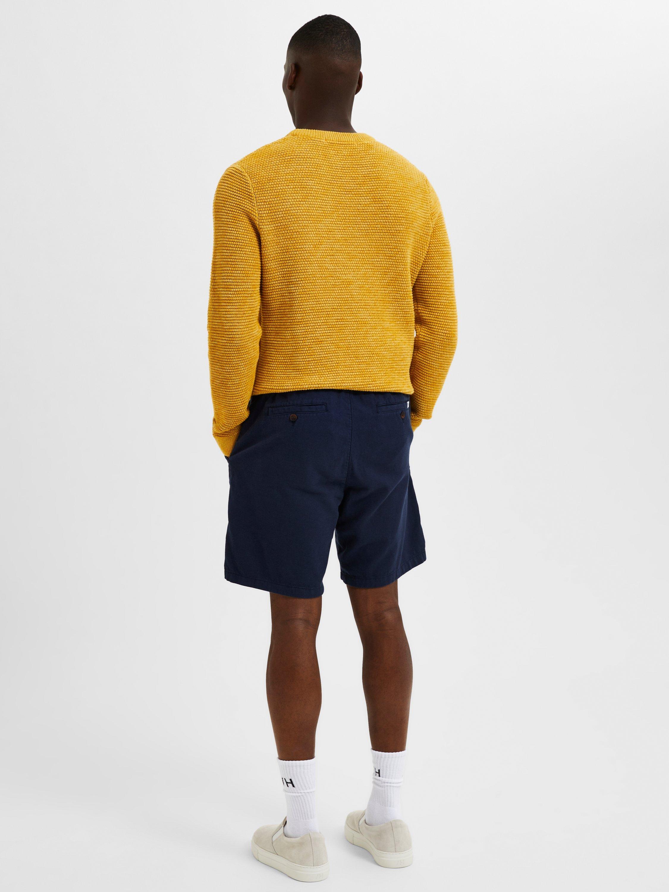 Product image 2 of 6, which shows Selected Brody Cotton Linen Blend Shorts, Dark Sapphire, S
