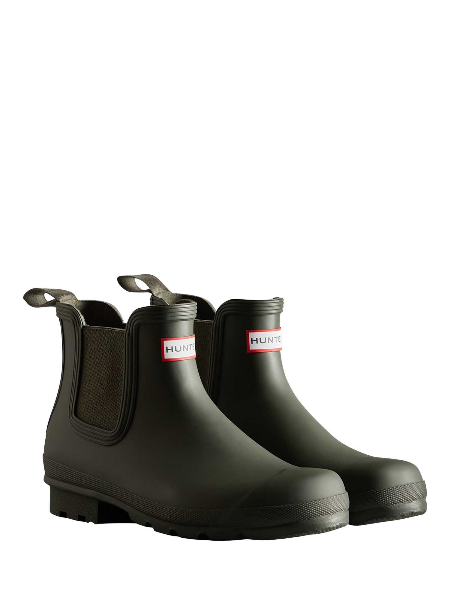 Product image 2 of 3, which shows Hunter Original Chelsea Wellington Boots, Dark Olive, 7